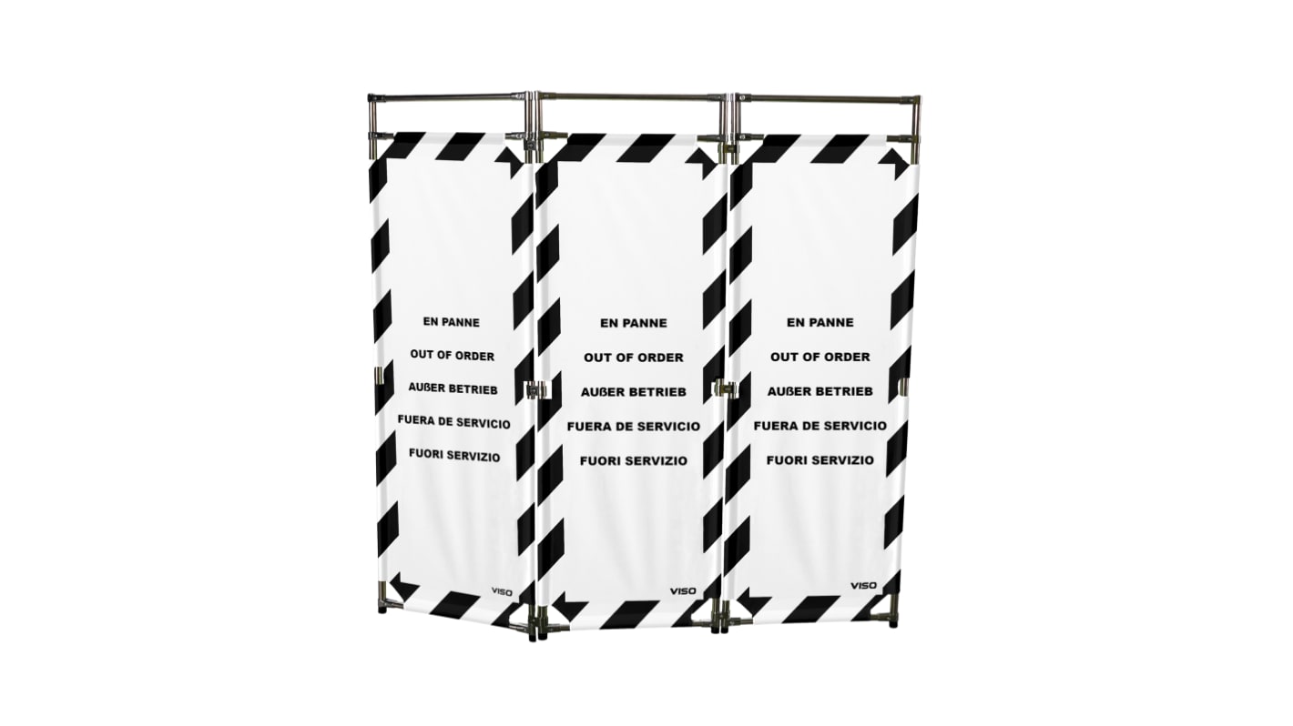 Viso Black/White Stainless Steel Folding Barrier