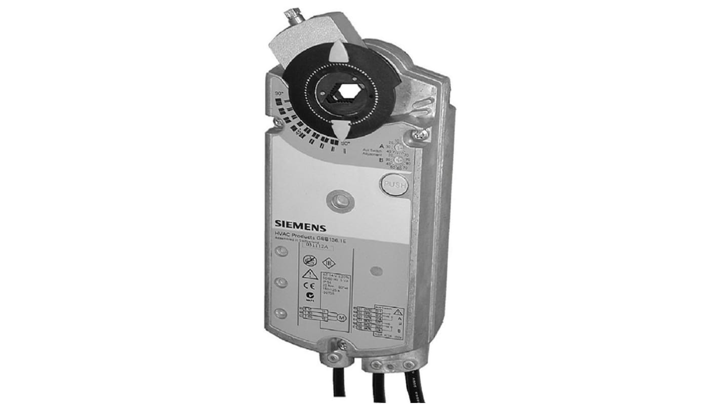 Actuador de compuerta Siemens, par 25Nm, 24 V ac, 8W