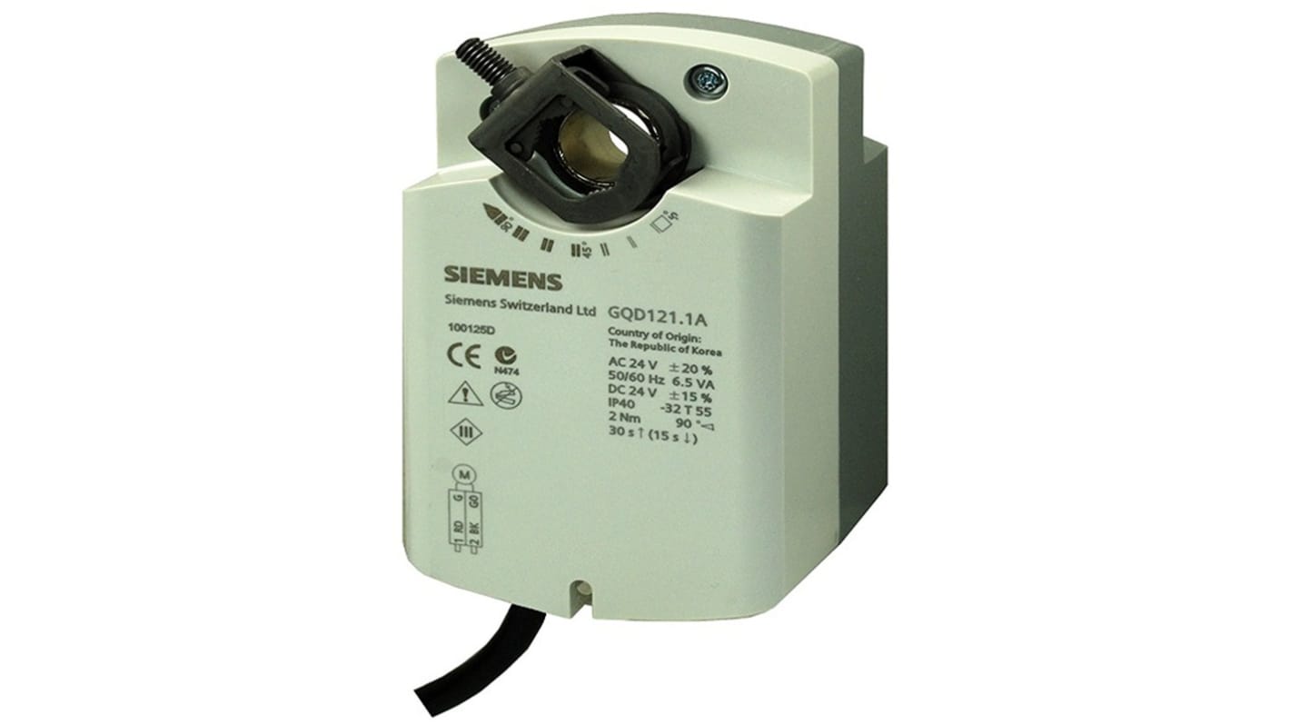 Siemens Open/Close Damper Actuator, 2Nm, 230