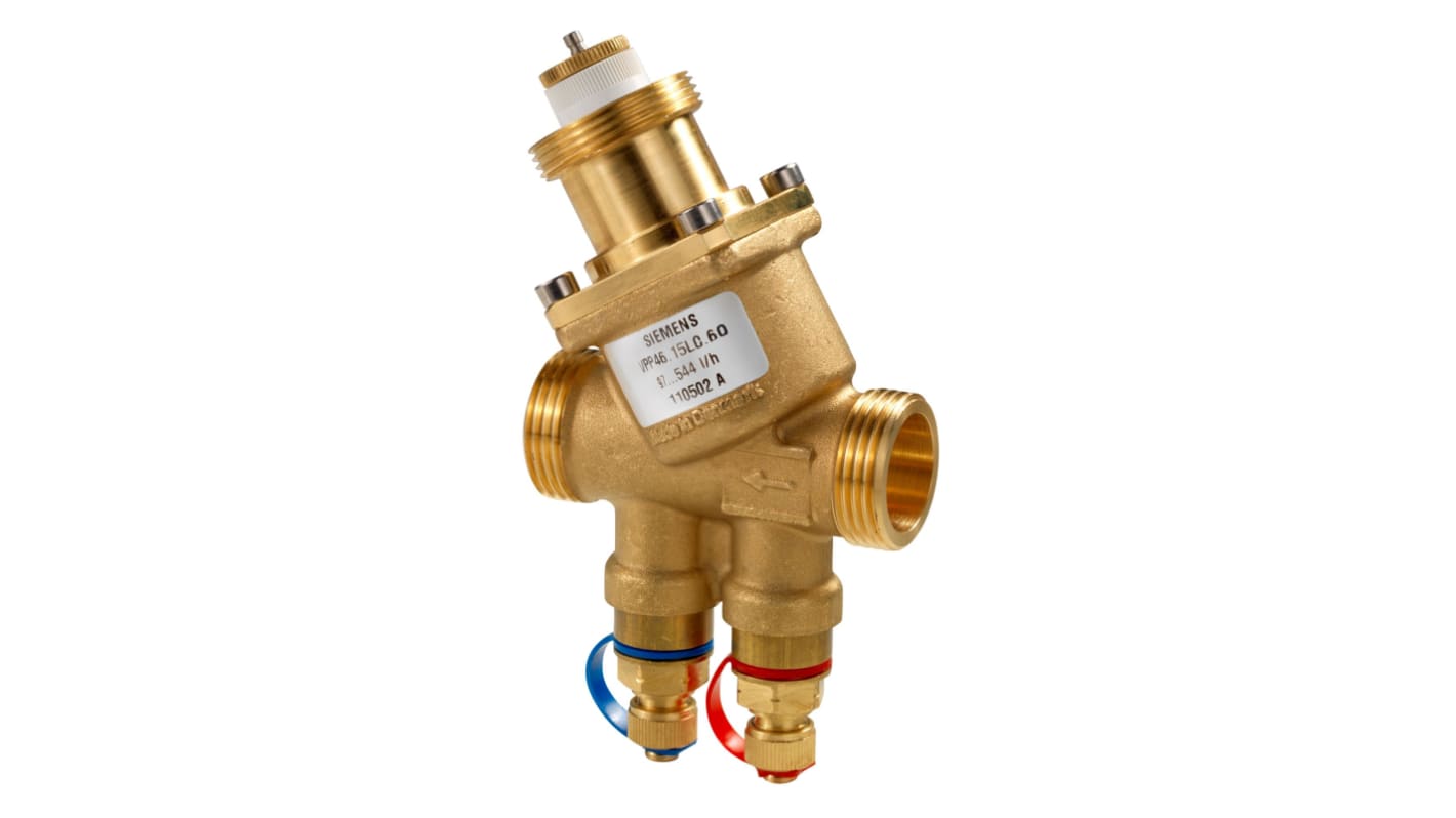 Siemens Manual Automatic Hydraulic Balancing of Terminal Units Pneumatic Manual Control Valve S55264 Series, G 3/4,