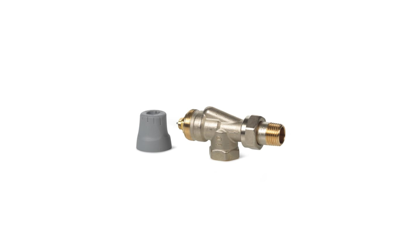 Válvula termostática de radiador Siemens BPZ:VUN215, Macho R de 1/2 pulg., Hembra Rp de 1/2 pulg. Latón 10 bar Ángulo