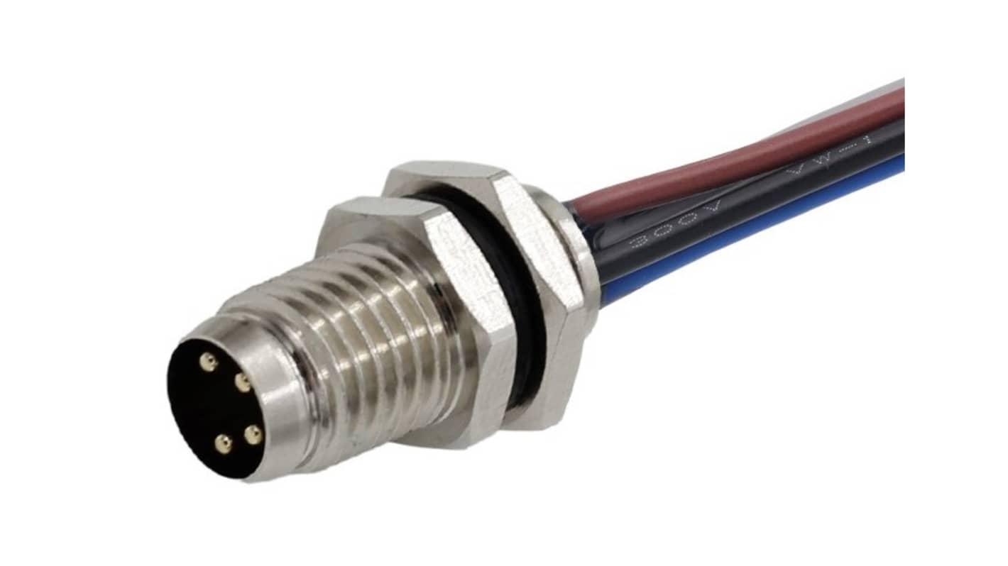 RS PRO Circular Connector, 4 Contacts, Front Mount, Socket, Male, IP67