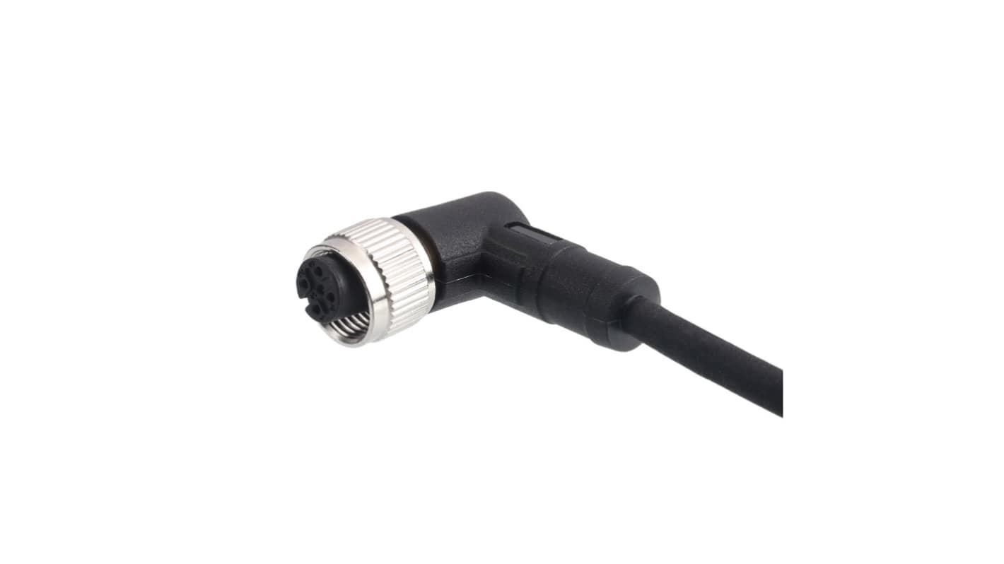 RS PRO Right Angle Female 5 way M12 to Cable, 5m