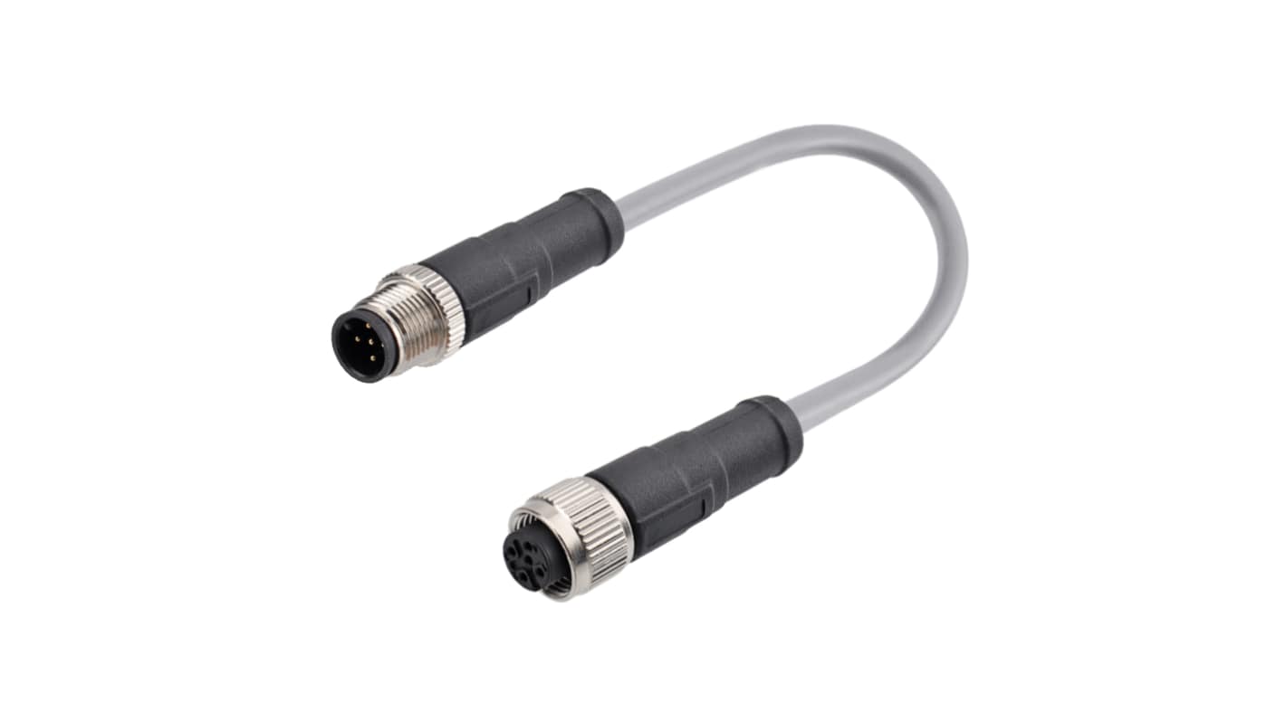 Kabel ze złączem Złącze M12 liczba rdzeni 5 długość 1m Rodzaj A Męskie Złącze B Złącze M12