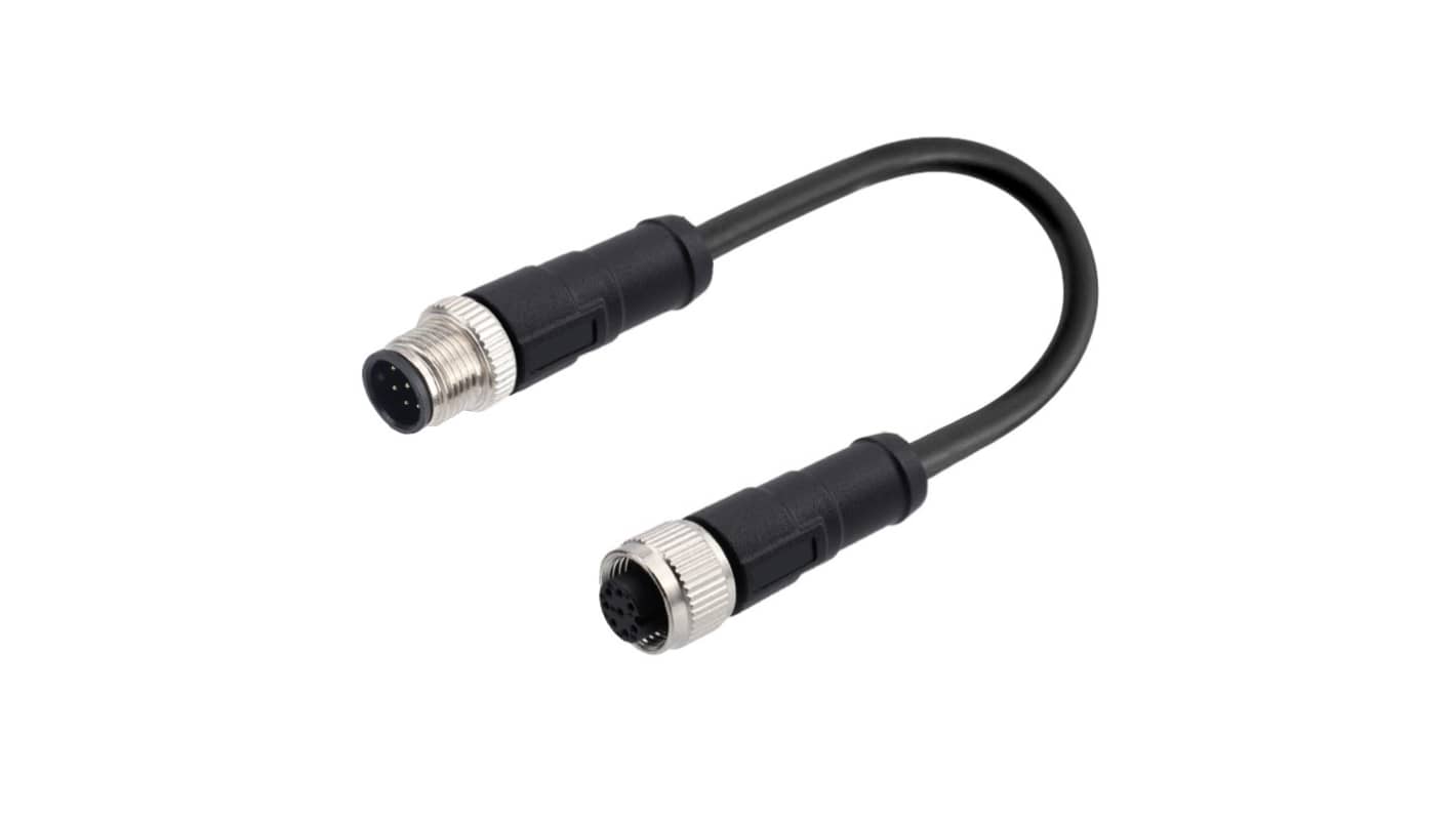 Kabel ze złączem Złącze M12 liczba rdzeni 8 długość 5m Rodzaj A Męskie Złącze B Złącze M12