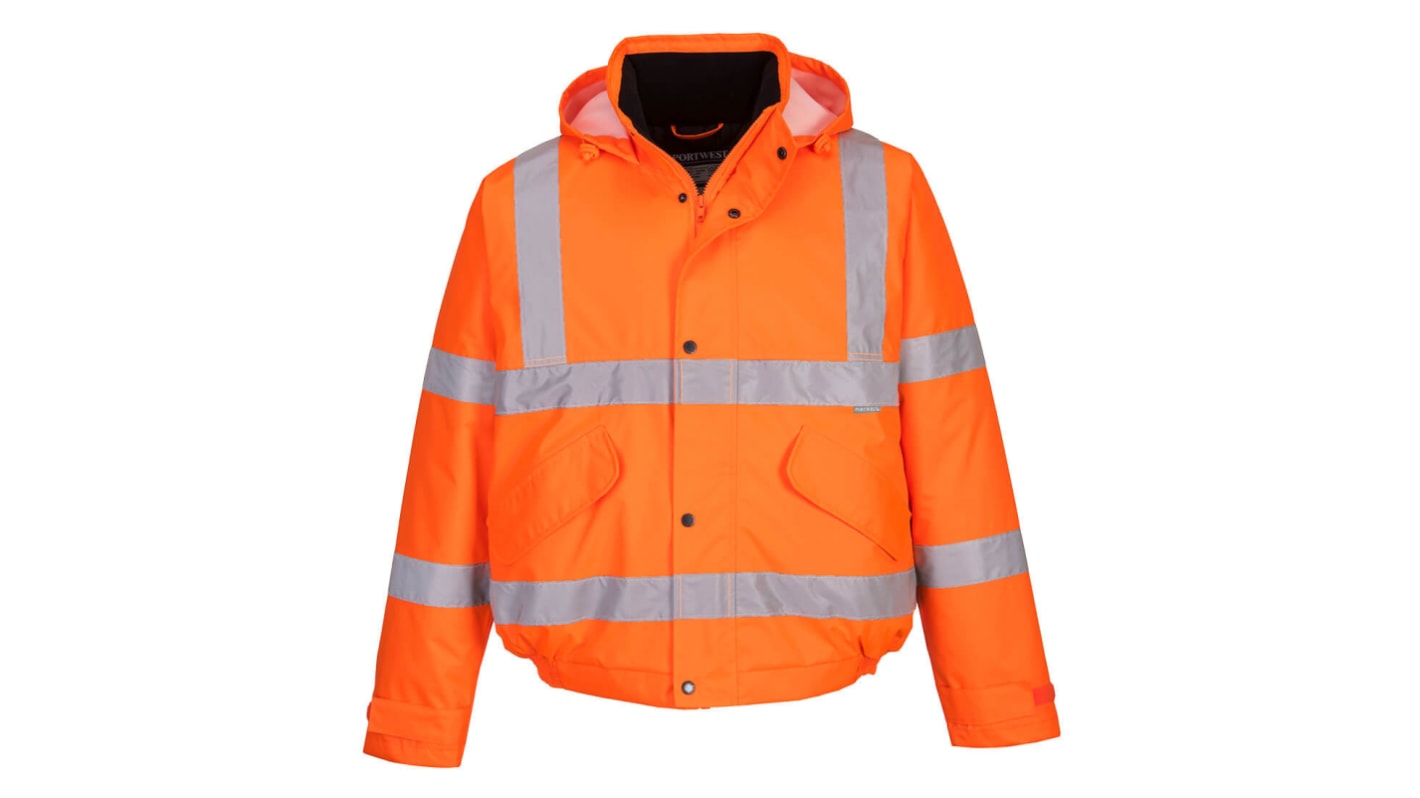 Portwest Unisex Warnschutz Bomberjacke Orange, Größe L