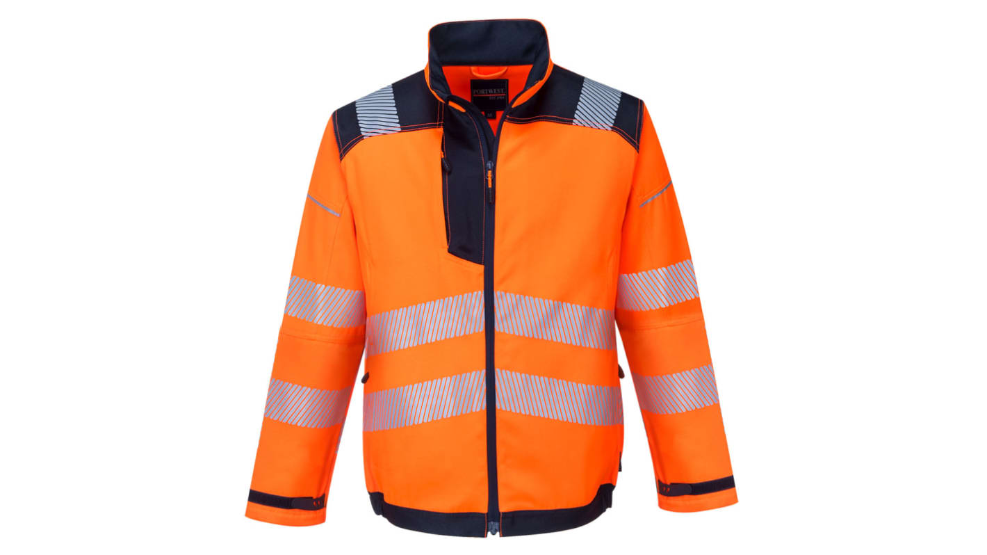 Portwest Unisex Warnschutzjacke Orange/Marine, Größe M