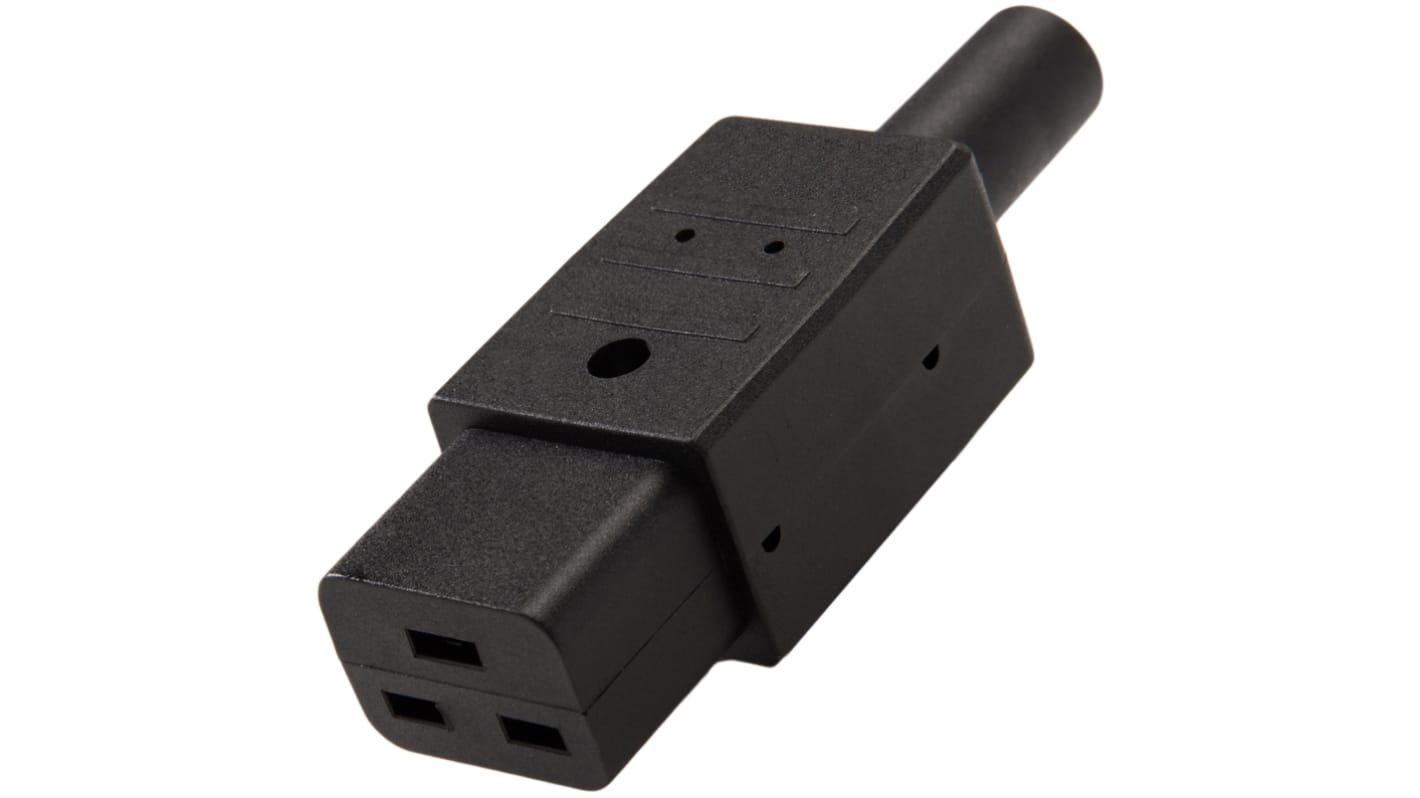 RS PRO C19 Cable Mount IEC Connector Socket, 16A, 250 V