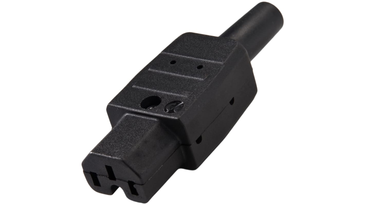 Conector IEC C15 hembra RS PRO, Recto, Montaje de Cable, 250 V, 10A