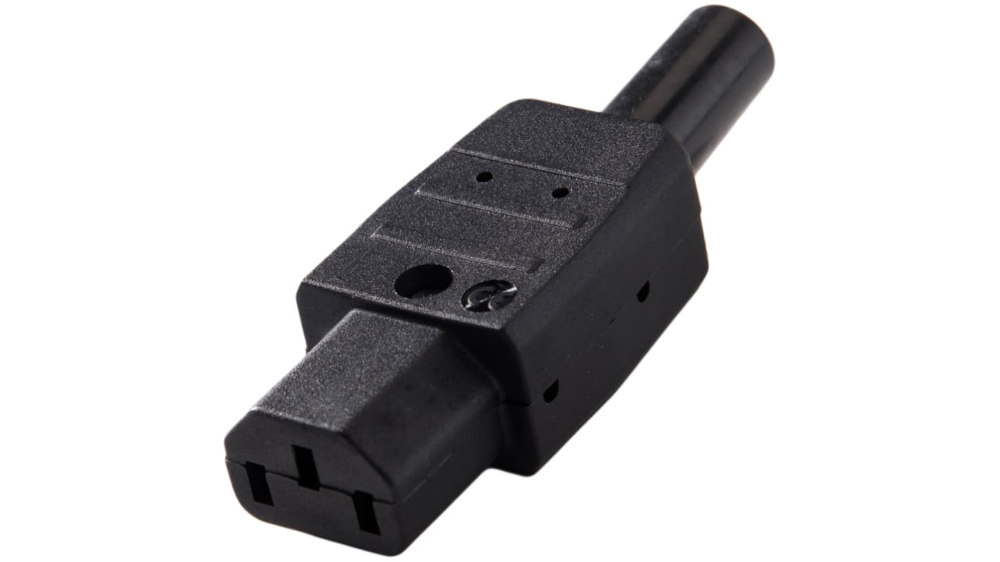 RS PRO C13 Cable Mount IEC Connector Socket, 10A, 250 V
