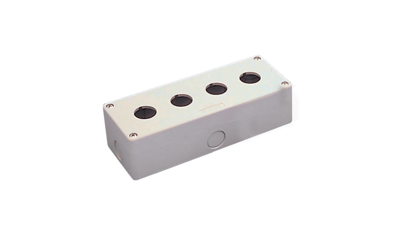 RS PRO Grey Plastic Control Station Enclosure - 4 Hole 22mm Diameter