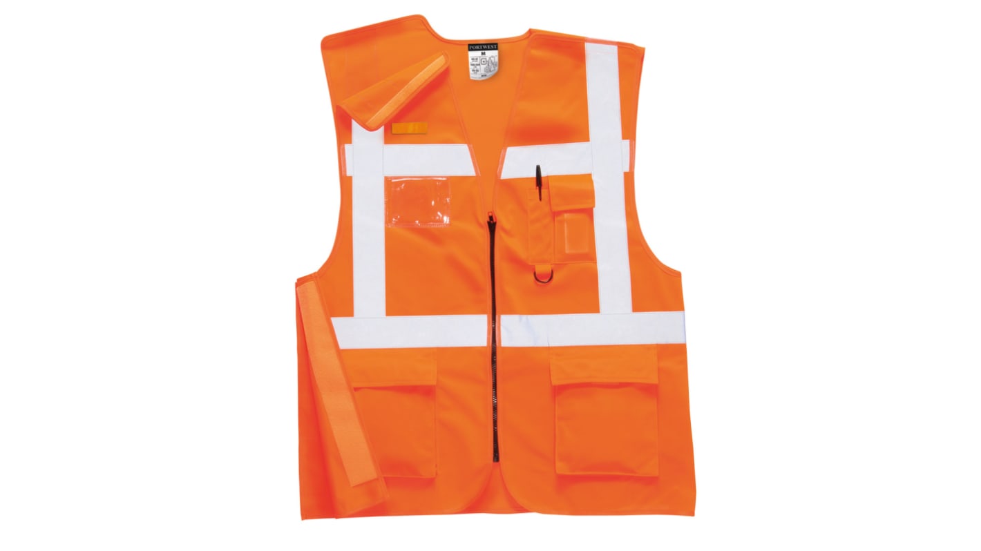 Portwest Orange Hi-Vis Hi Vis Vest, XXL