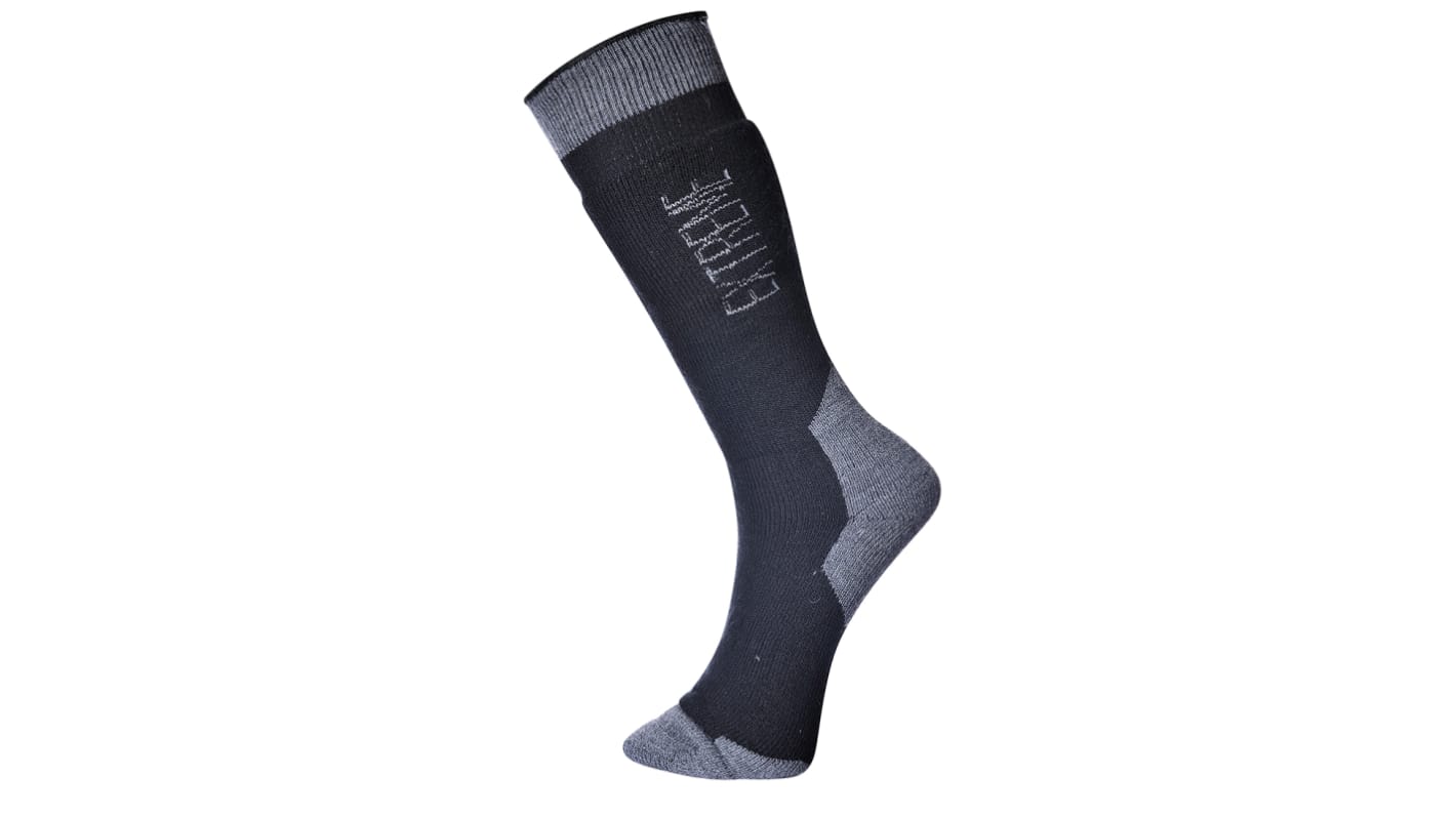 Portwest Socken, 20 % Nylon, 40 % Acryl, 40 % Wolle Schwarz, Größe 47 → 50