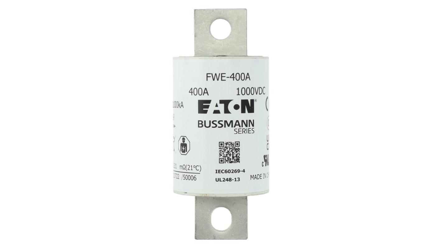 Fusibile con linguette, Eaton, 400A, fusibile 50mm, standard CE, IEC 60269-4 1kV