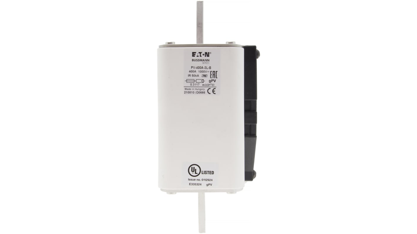 Eaton 400A Tag Fuse, 91 x 201.4 x 73.5mm, 1kV, 170mm