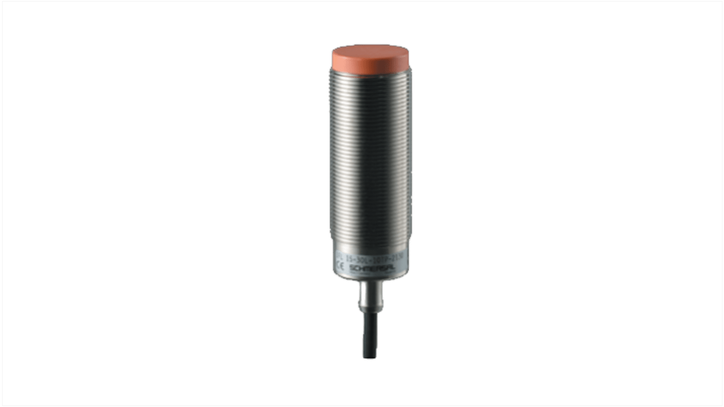 Schmersal Inductive Threaded Barrel Proximity Sensor, M30, 15 mm Detection, PNP NO, 15 → 250 V ac