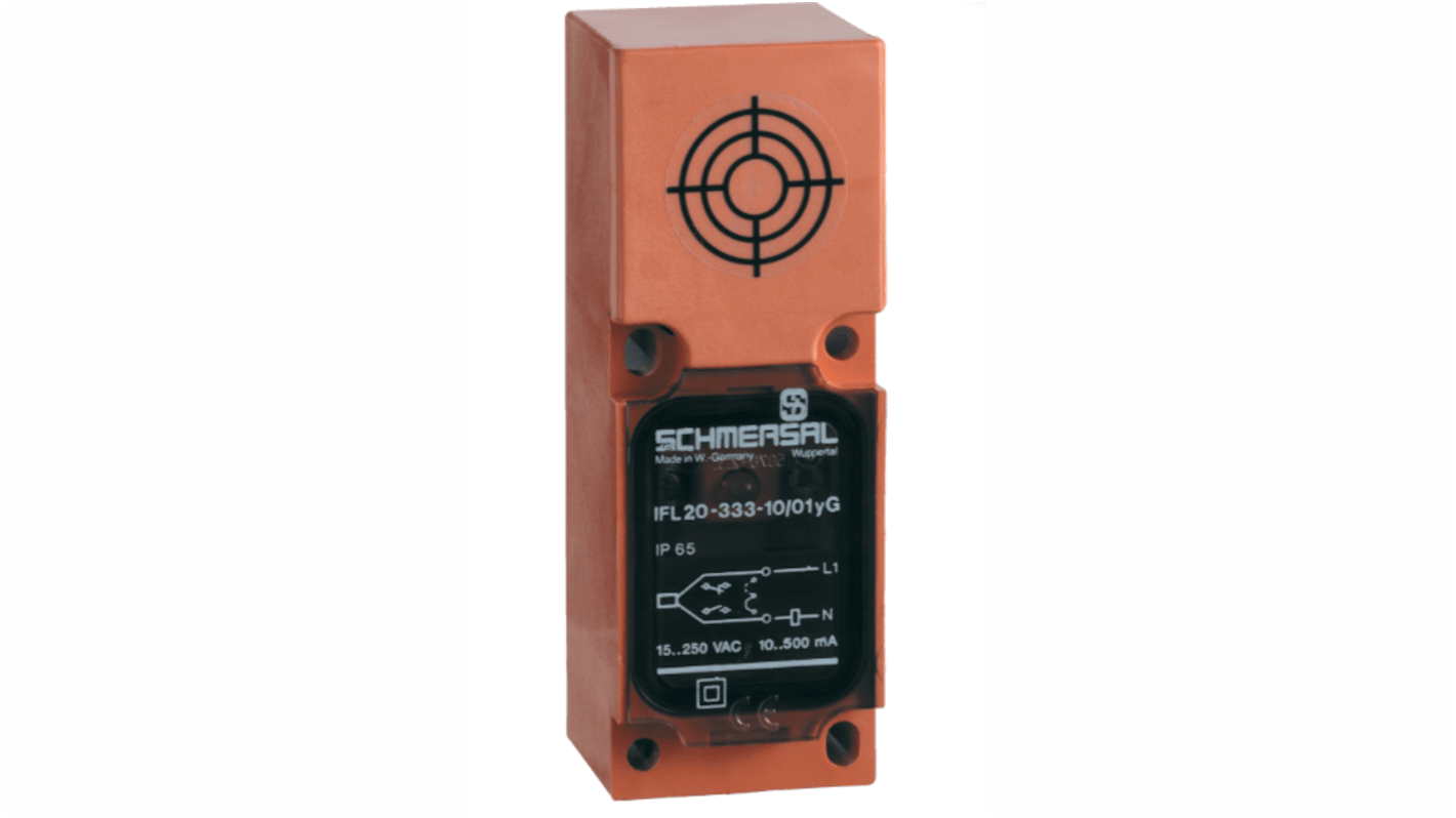 Schmersal Inductive Rectangular Proximity Sensor, 15 mm Detection, 2-Wire NO/NC, 15 → 250 V ac