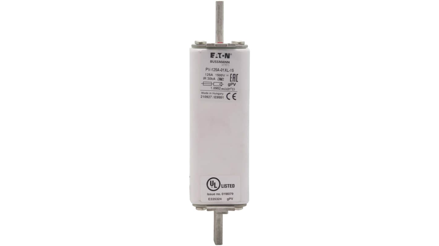 Eaton 125A Tag Fuse, 01XL, 1kV, 189mm