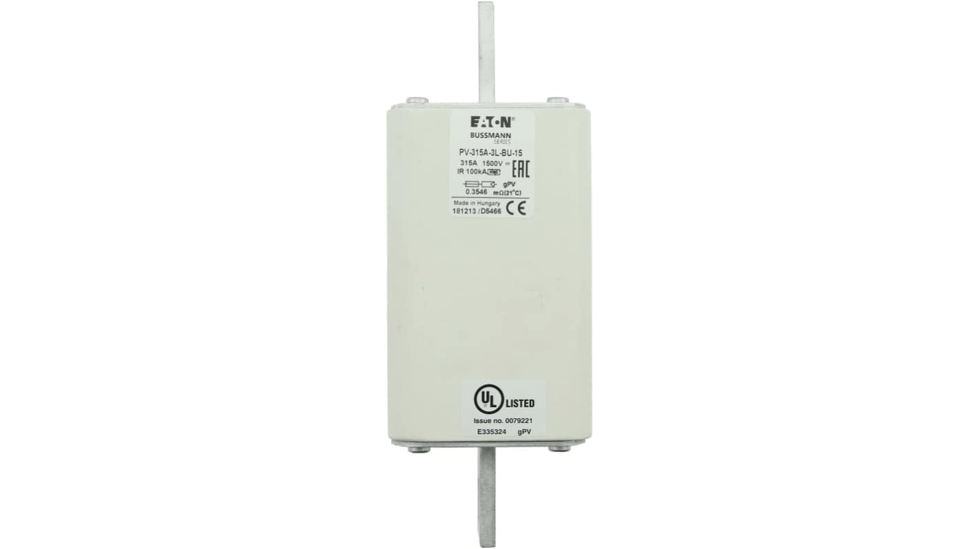 Eaton 315A Tag Fuse, 3L, 1.5kV, 170mm