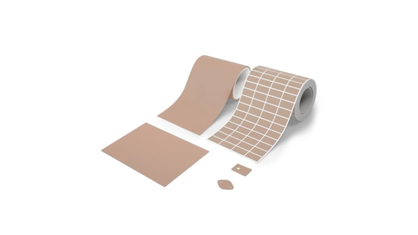 Bergquist K1300 Series Self-Adhesive Thermal Interface Pad, 0.006in Thick, 1.3W/m·K, Silicone, 11.5 x 12 x 0.006in