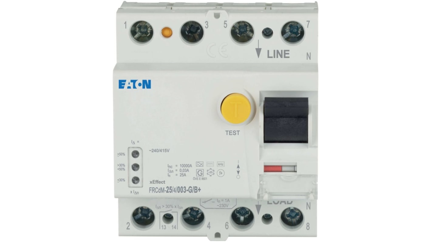 Eaton 167880 FRCDM RCCB, 4-polig, 25A Moeller 230V ac