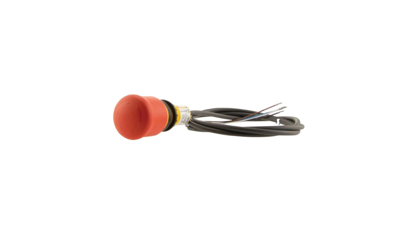 Eaton 185176 Series Turn to Release Emergency Stop Push Button, 38mm Cutout, 2NC, IP65, IP66, IP67, IP69K