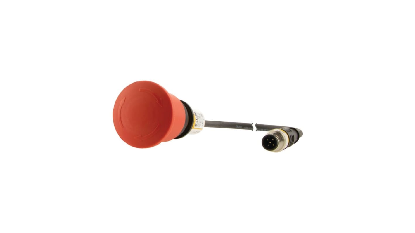 Eaton 185183 Series Turn to Release Emergency Stop Push Button, 45mm Cutout, 2NC, IP65, IP66, IP67, IP69K