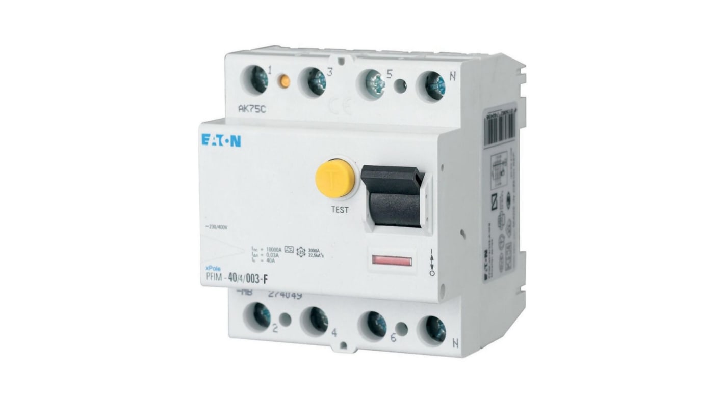 Eaton 187359 PFIM RCCB, 25A, 4 Pole, 230V ac