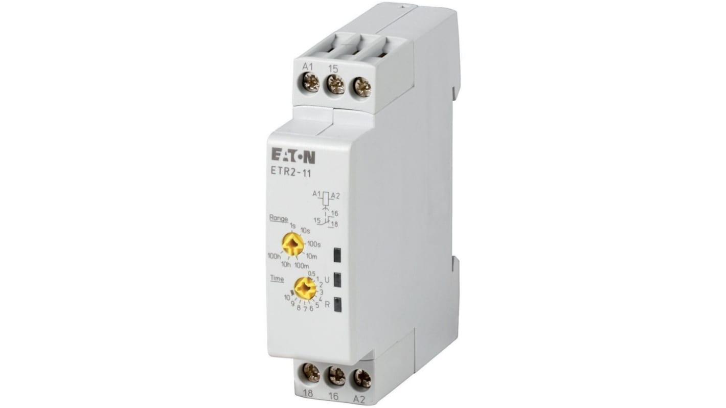 Timer Relay Eaton, intervallo 0.05 → 360000s, 1 poli