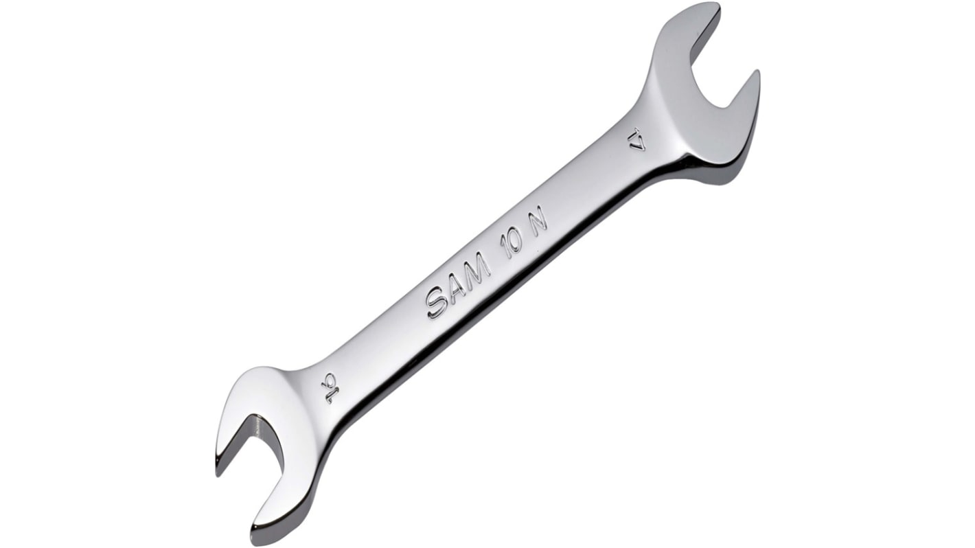 SAM Open-end Wrench, 280 mm Overall, 1"1/16 in, 1" in Jaw Capacity, Comfortable Soft Grip Handle