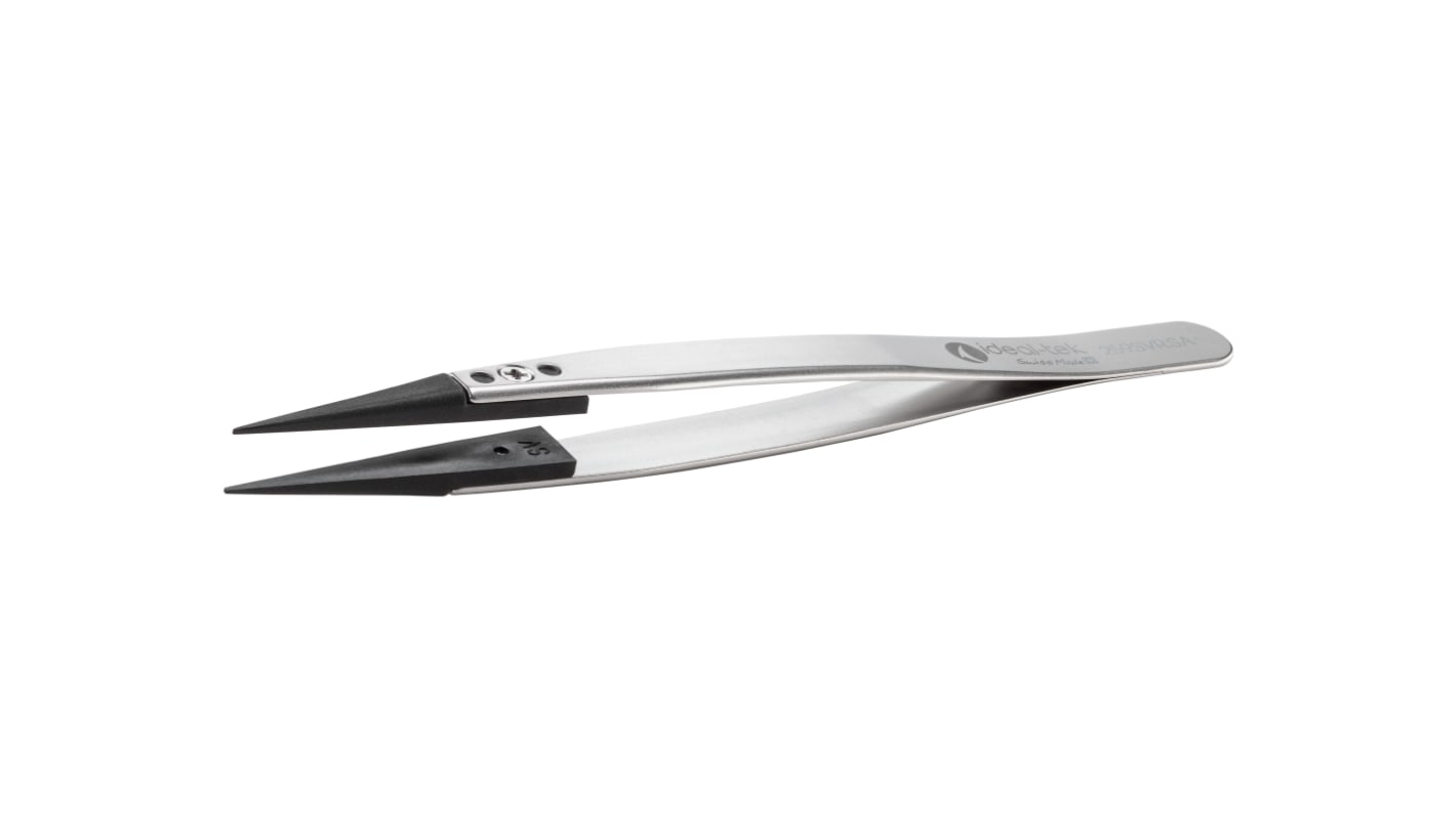 ideal-tek 130 mm, Stainless Steel, Straight, ESD Tweezers