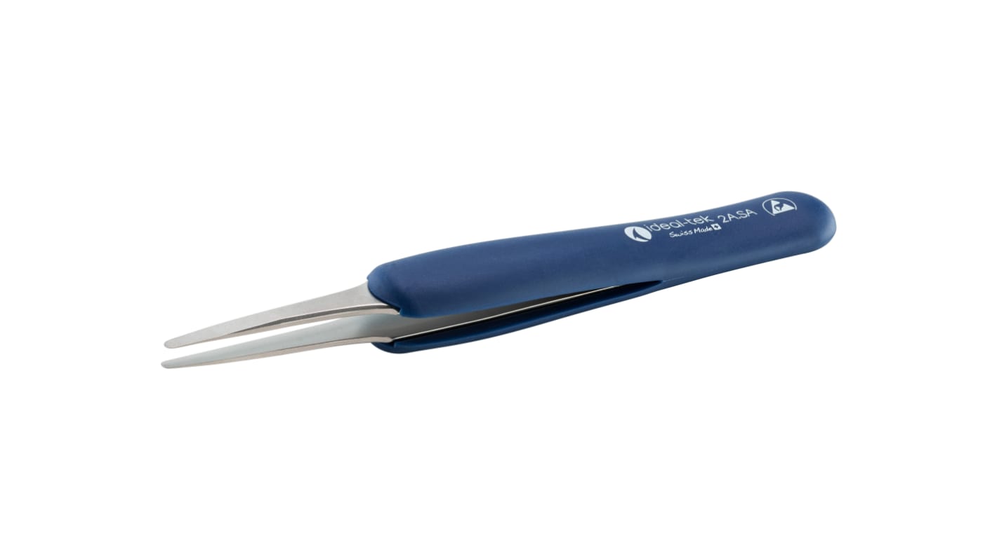 ideal-tek 125 mm, Stainless Steel, Straight, ESD Tweezers