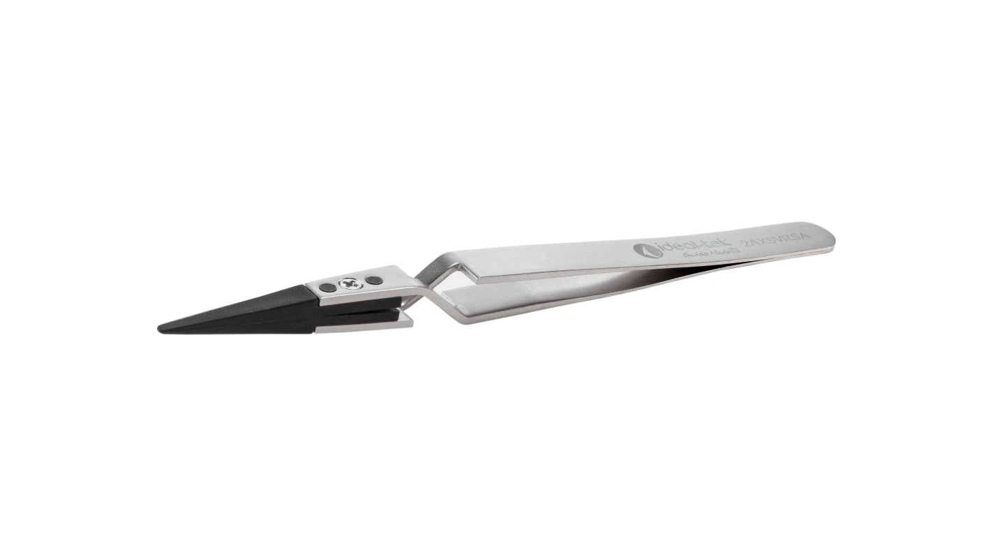 ideal-tek 130 mm, Stainless Steel, Straight, ESD Tweezers