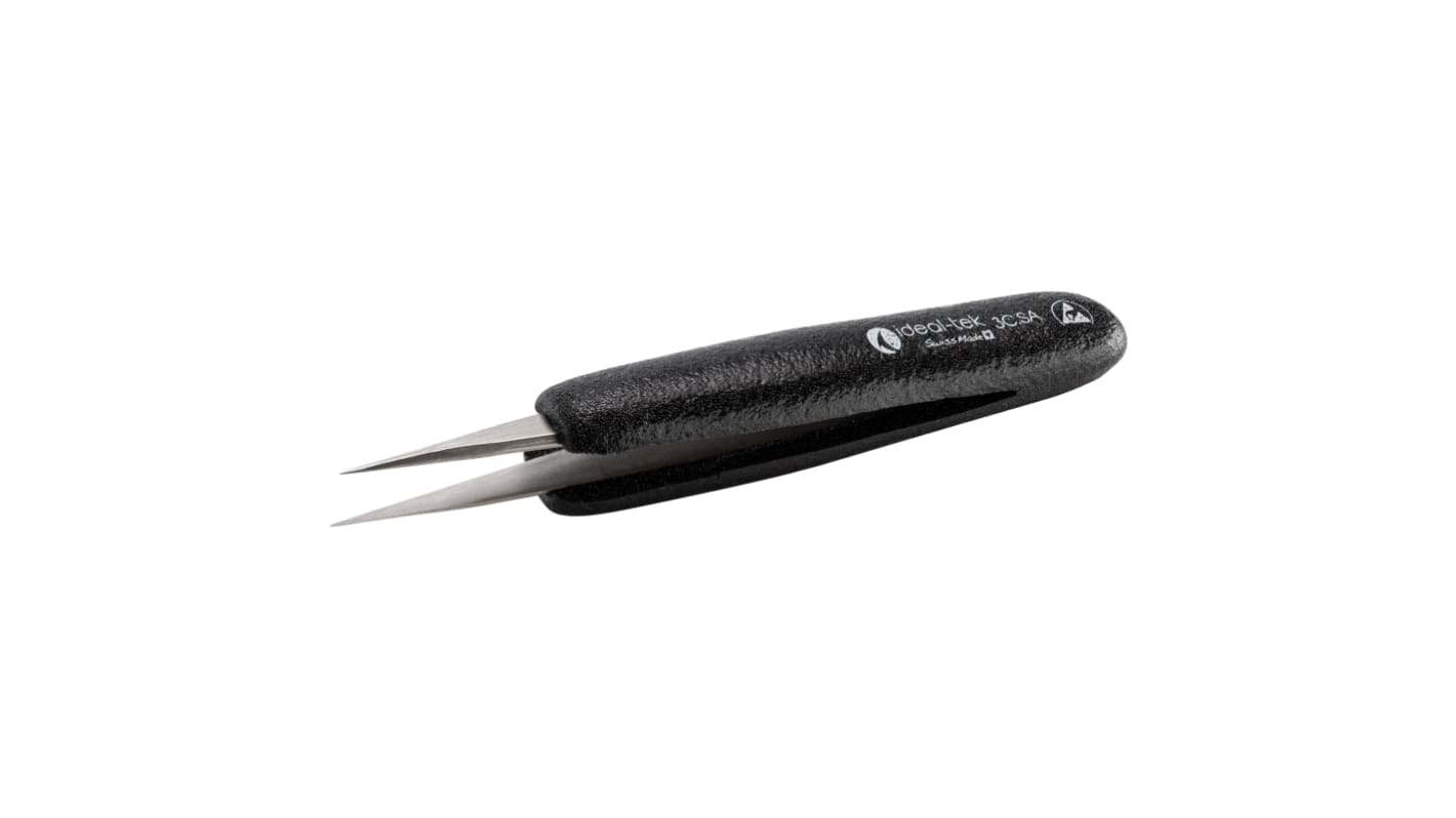 ideal-tek 115 mm, Stainless Steel, Straight, ESD Tweezers