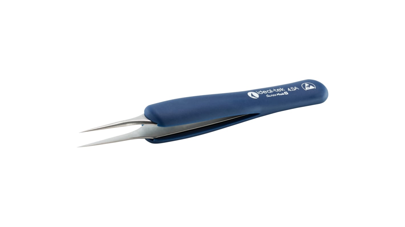 ideal-tek 115 mm, Stainless Steel, Straight, ESD Tweezers