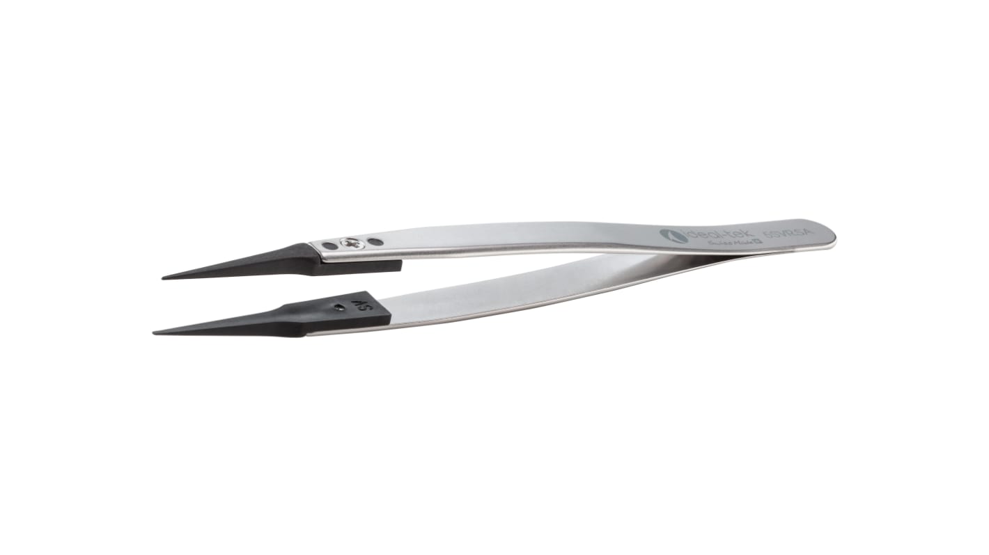 ideal-tek 130 mm, Stainless Steel, Straight, ESD Tweezers