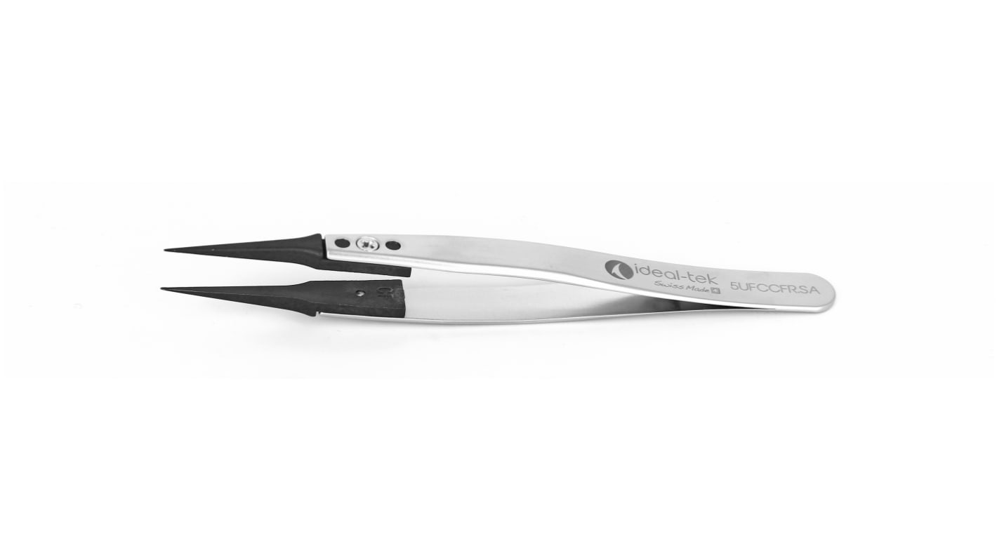 ideal-tek 115 mm, Stainless Steel, Straight, ESD Tweezers