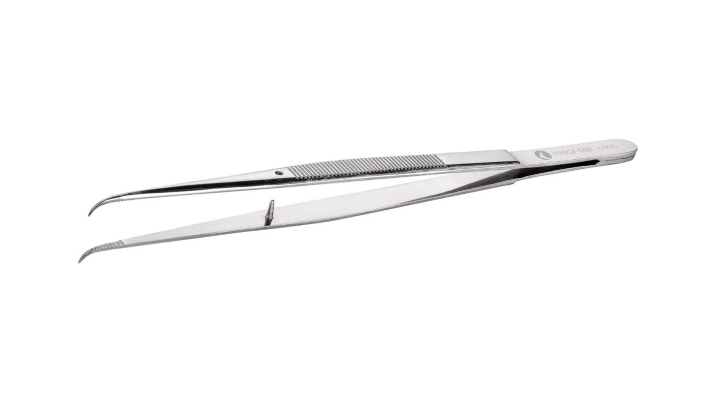 ideal-tek 155 mm, Stainless Steel, Bent, Tweezers