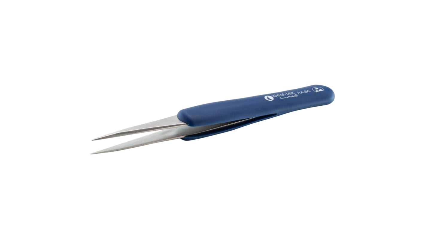 ideal-tek 130 mm, Stainless Steel, Straight, ESD Tweezers