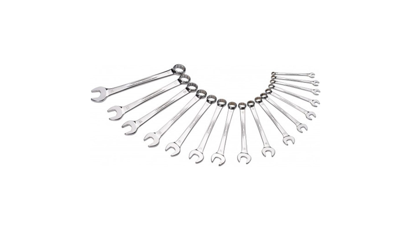 SAM 50A Series 16-Piece Combination Spanner Set, 7 → 24 mm, Chrome Vandium Steel