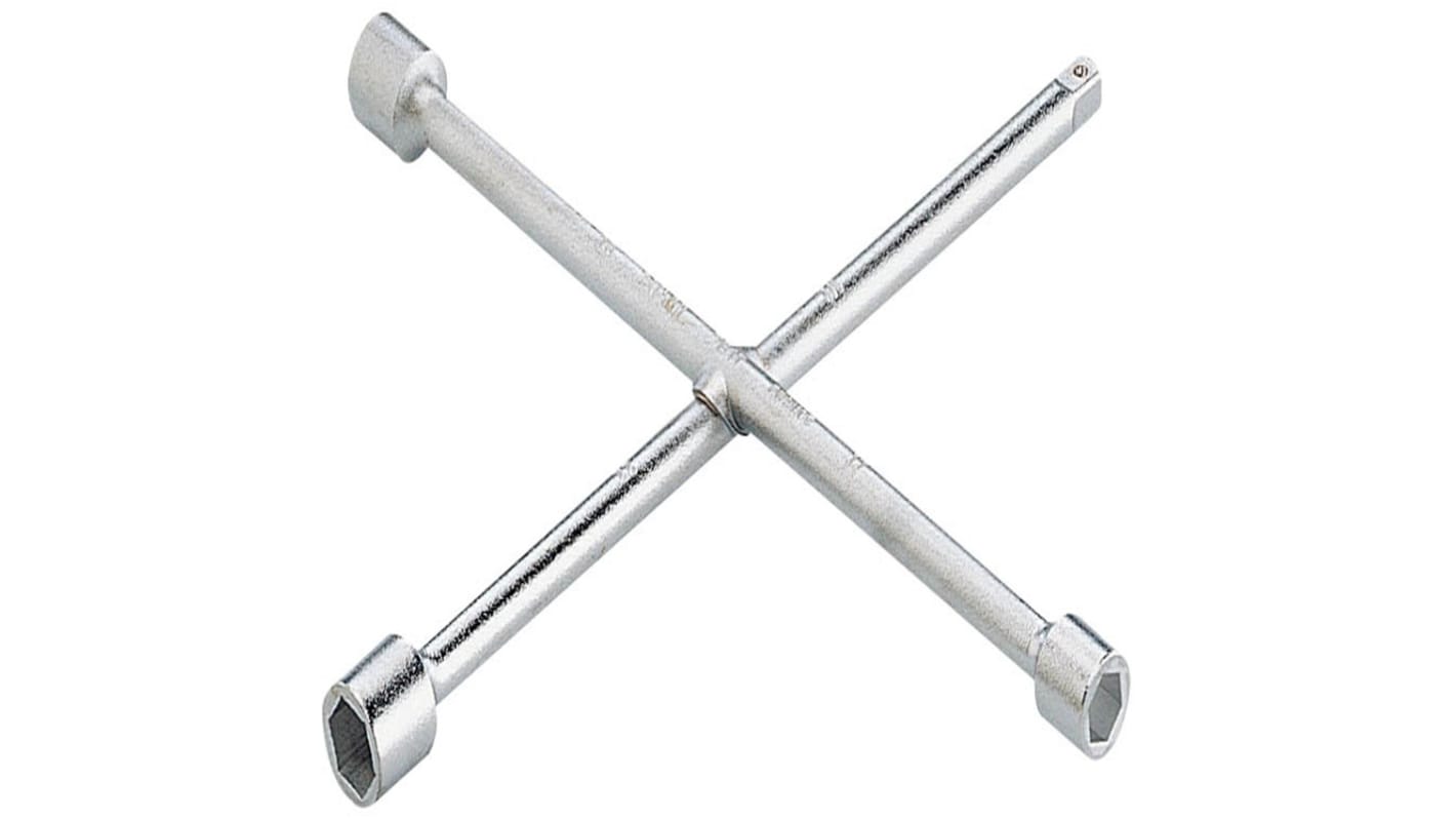 SAM Steel 4-way Cross Wrench, 17 mm, 19 mm, 22 mm Capacity