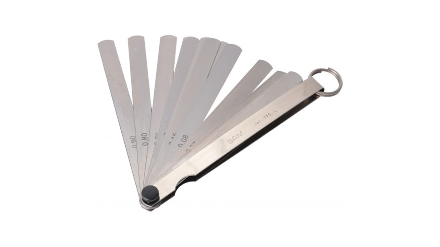 SAM 770-L-FME Feeler Gauge, 18 Blades