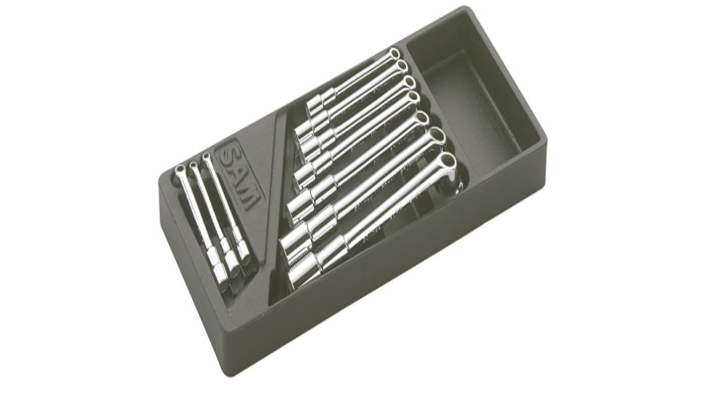 SAM 93 Series 10-Piece Combination Spanner Set, 6 → 12 mm, Chrome Vandium Steel