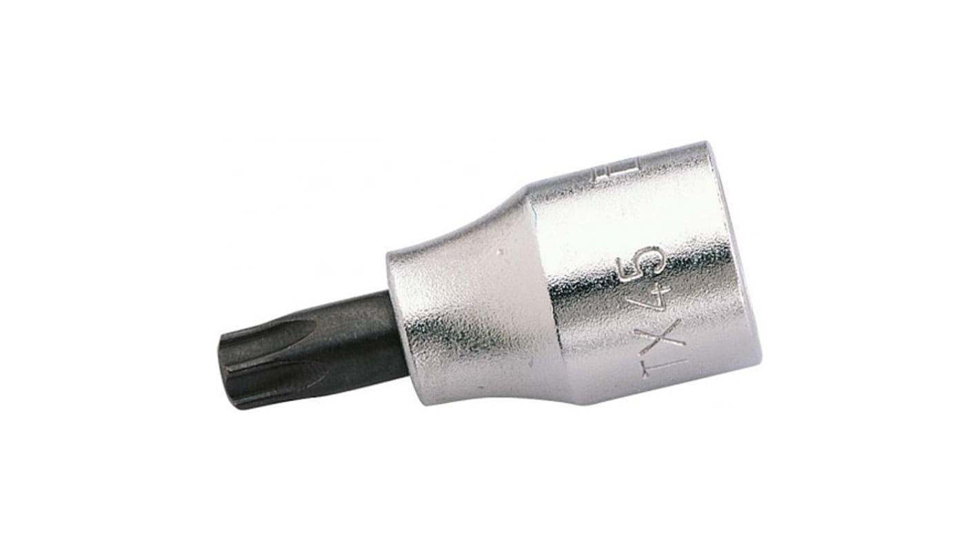 SAM 3/8 in Drive 27mm Standard Socket, Torx Bit, T27, 46 mm Overall Length
