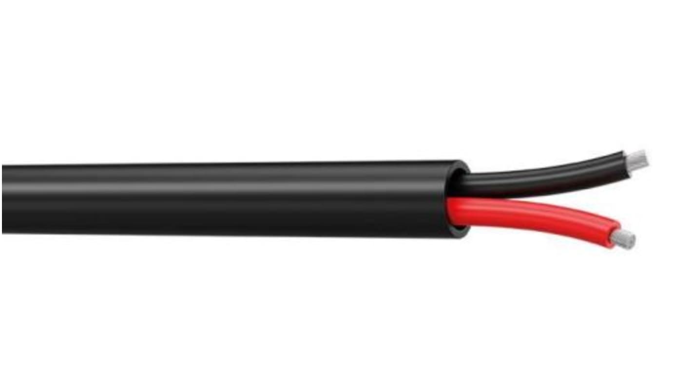 S2Ceb-Groupe Cae 2 Core Speaker Cable, 1.5 mm² CSA Unscreened, 6.7mm od, 200m, Black