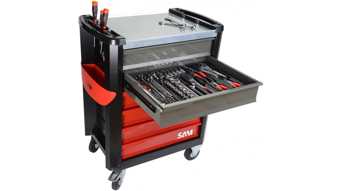 Armadietto mobile SAM serie con ruote in ABS, 6 cassetti
