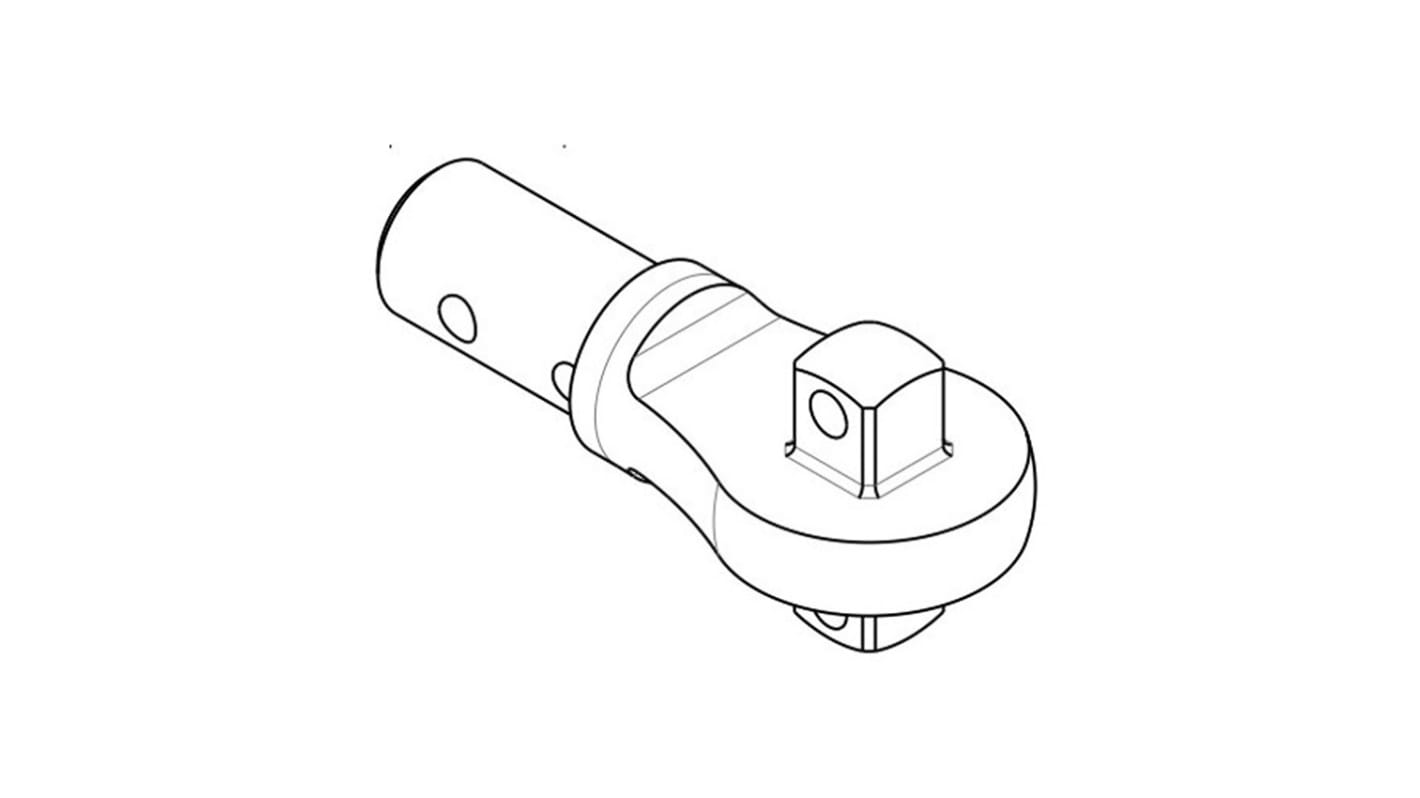 SAM Square Screwdriver Bit, 19 mm Tip, 1/2 in Drive, Round Drive, 190 mm Overall