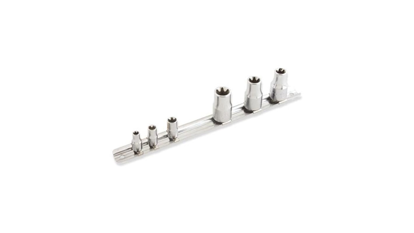 SAM 6-Piece Metric 1/2 in, 1/4 in Standard Socket Set, Torx Bit
