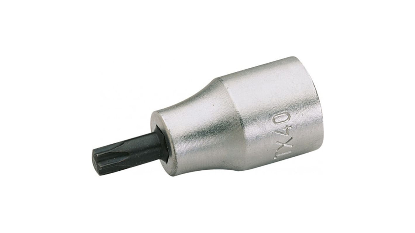 SAM 1/4 in Drive 8mm Standard Socket, Torx Bit, T8, 35 mm Overall Length