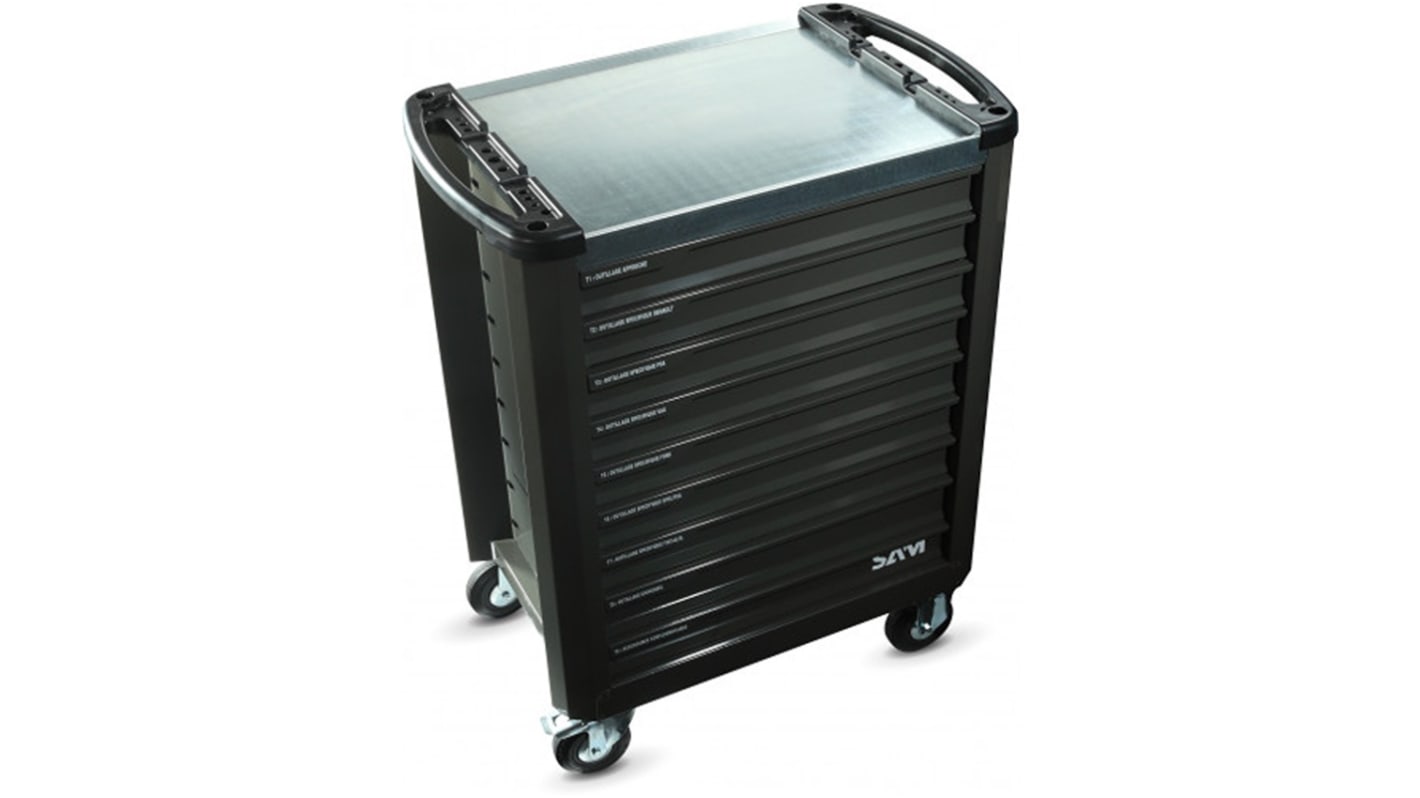 Armadietto mobile SAM serie con ruote in Acciaio galvanizzato, 9 cassetti